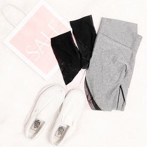 VS Pink Mesh Capri Leggings